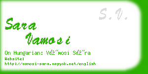 sara vamosi business card